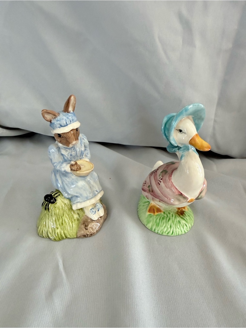 Vintage set 2 Bunnykins Royal Doulton -  Little Miss Muffet & Jemima Puddleduck